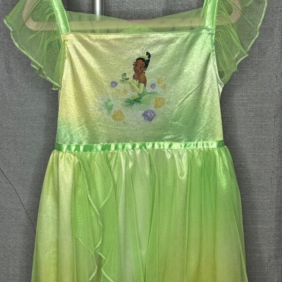 Disney - Tiana - Sleeveless Princess Sleep Dress With Lace - Size 5T - Picture 2 of 8